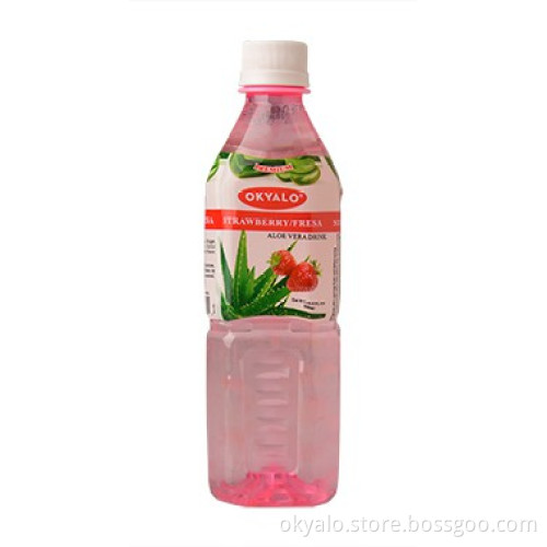 2017 Okyalo Strawberry Aloe Vera Pulp Drink in 500ml, Okeyfood